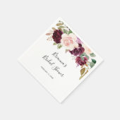 素朴フローラ植物葉ブライダルシャワー スタンダードカクテルナプキン (角)