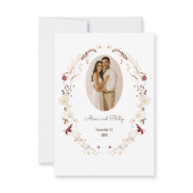 素朴フローラ楕円形フォトフレーム植物性リース