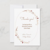 素朴フローラ楕円形フォトフレーム植物性リース サンキューカード (裏面)