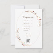 素朴フローラ楕円形フォトフレーム植物性リース 出欠カード (裏面)