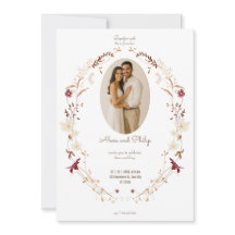 素朴フローラ楕円形フォトフレーム植物性リース