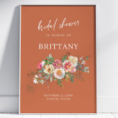 素朴フローラ水カラーブライダルシャワーへようこそ ポスター