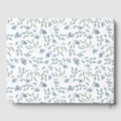 素朴フローラ水彩ダスティブルー結婚ズ ゲストブック (裏面)