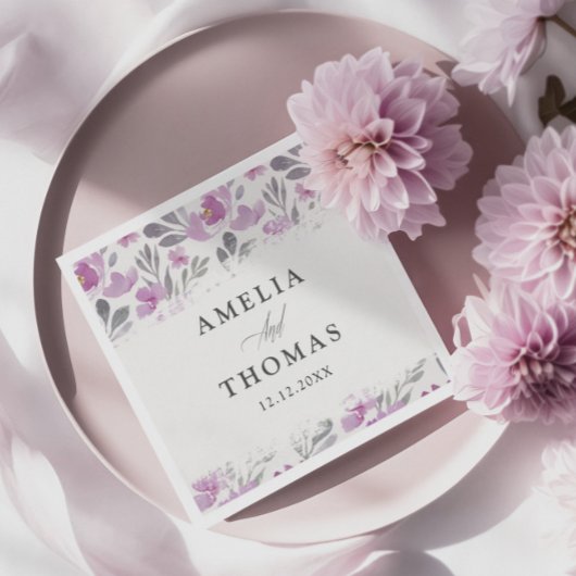 素朴フローラ水色パタ結婚ーン スタンダードカクテルナプキン