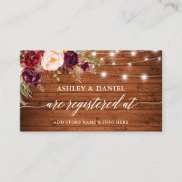 素朴フローラ灯書記結婚簿 エンクロージャーカード