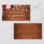 素朴フローラ灯書記結婚簿 エンクロージャーカード (正面/裏面)