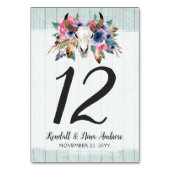 素朴フローラ牛スカルボ結婚ホのテーブル番号 テーブルナンバー (裏面)