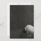 素朴フローラ白黒結婚式招待状 招待状 (裏面)