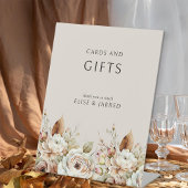 素朴フローラ秋の結婚式カードとギフト 台座サイン