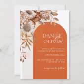 素朴フローラ秋の結婚式招待状 招待状 (正面)