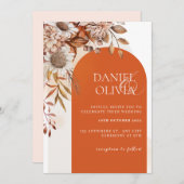 素朴フローラ秋の結婚式招待状 招待状 (正面/裏面)