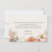 素朴フローラ秋の結婚式 サンキューカード (裏面)