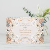 素朴フローラ秋ブライダルシャワー 招待状 (スタンド正面)