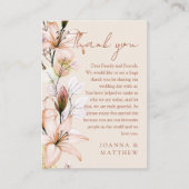 素朴フローラ秋秋の結婚式サンキュー プレイスカード (正面)