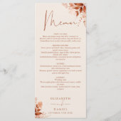 素朴フローラ秋秋の結婚式ディナー メニュー (正面)