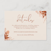 素朴フローラ秋秋の結婚式詳細 エンクロージャーカード (正面)