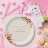 素朴フローラ秋秋の結婚式 ペーパープレート (パーティー)