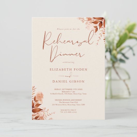 素朴フローラ秋秋リハーサルディナー 招待状 (スタンド正面)