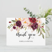 素朴フローラ結婚のお礼/両面–01 サンキューカード (スタンド正面)