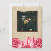 素朴フローラ結婚のカード招待状 招待状 (裏面)