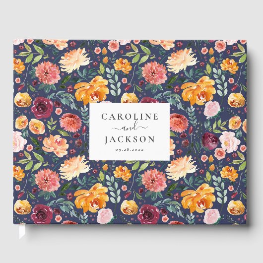 素朴フローラ結婚のゲストブック ゲストブック (正面)