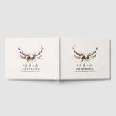 素朴フローラ結婚のシーティングプラン ゲストブック (全面)