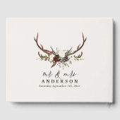 素朴フローラ結婚のシーティングプラン ゲストブック (裏面)