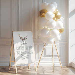 素朴フローラ結婚のシーティングプラン ポスター