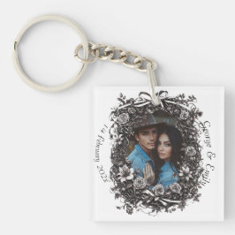 素朴フローラ結婚のセピア。 キーホルダー