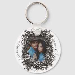 素朴フローラ結婚のセピア。 キーホルダー