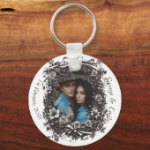 素朴フローラ結婚のセピア。 キーホルダー (正面)