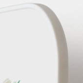 素朴フローラ結婚のモノグラムと写真 ピックルボールラケット (左詳細)