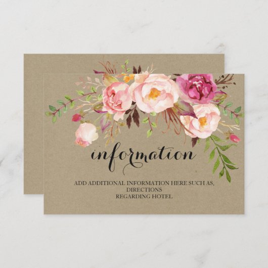 素朴フローラ結婚の情報/詳細2-2-2 エンクロージャーカード (正面/裏面)