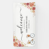 素朴フローラ結婚の歓迎 横断幕 (縦)