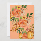 素朴フローラ結婚の秋の水彩インビタティ 招待状 (裏面)