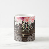 素朴フローラ結婚の花嫁 コーヒーマグカップ (中央)