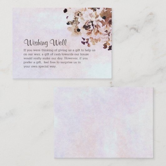 素朴フローラ結婚の願い エンクロージャーカード (正面/裏面)