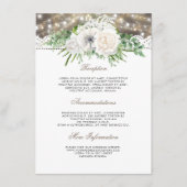 素朴フローラ結婚インフォメーションゲスト エンクロージャーカード (正面)