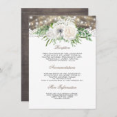 素朴フローラ結婚インフォメーションゲスト エンクロージャーカード (正面/裏面)