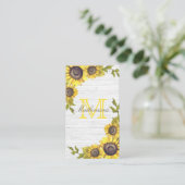 素朴フローラ結婚ズ白木ひまわりRSVP エンクロージャーカード (スタンド正面)