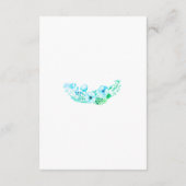 素朴フローラ結婚ターコイズリース エンクロージャーカード (裏面)