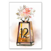 素朴フローラ結婚ランタンのテーブル番号 テーブルナンバー (正面)