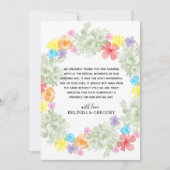 素朴フローラ結婚リースサンキューカード サンキューカード (正面)