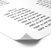 素朴フローラ結婚リース座席表 ポスター (角)