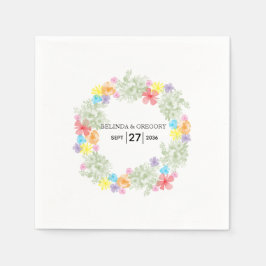 素朴フローラ結婚リース スタンダードカクテルナプキン