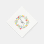 素朴フローラ結婚リース スタンダードカクテルナプキン (角)