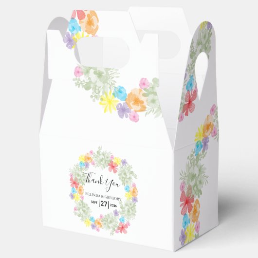 素朴フローラ結婚リース フェイバーボックス (オープン)