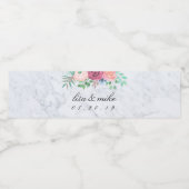 素朴フローラ結婚大理石 ペットボトルラベル (シングルラベル)