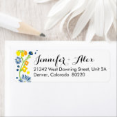 素朴フローラ結婚差出人住所ラベル ラベル (インサイチュ)