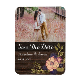 素朴フローラ結婚式の保存招待状 マグネット